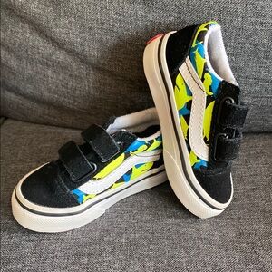 Toddler Vans 4.5 Glow in the Dark Shark Shoes